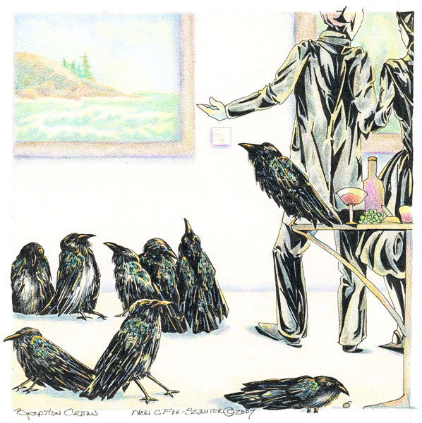 Reception Crows by Meri C Fox-Szauter