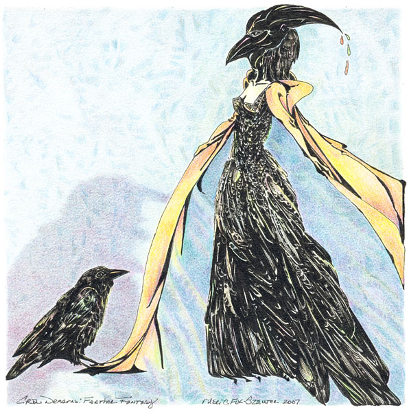 Crow Dreams - Feather Fantasy by Meri C Fox-Szauter