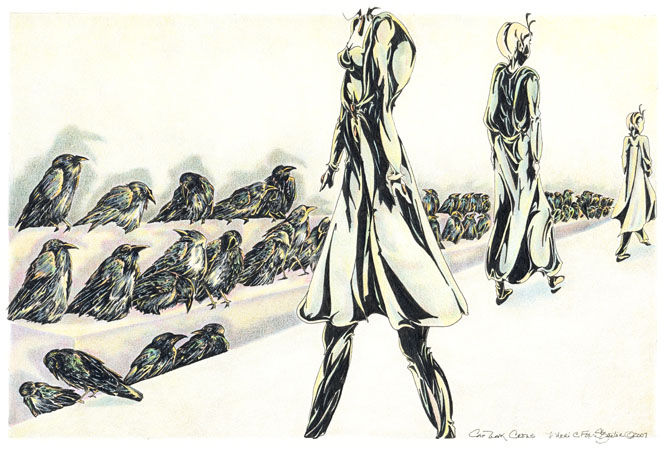 Catwalk Crows by Meri C Fox-Szauter